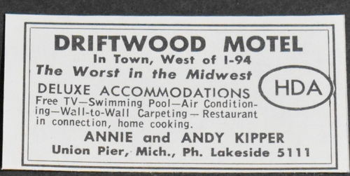 Driftwood Motel - Print Ad (newer photo)